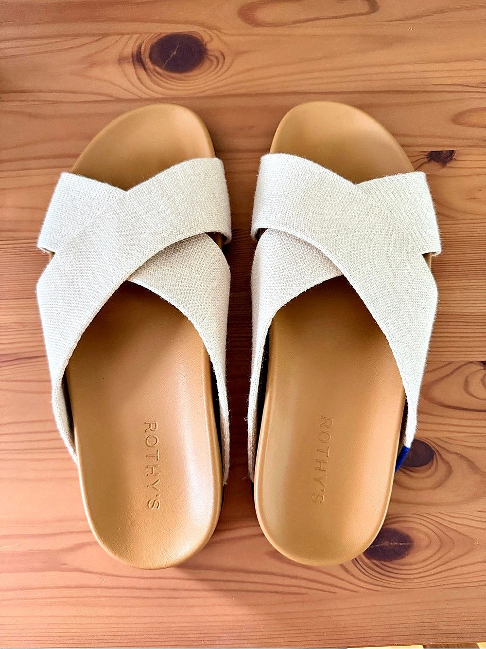 Rothy's The Double Band Double Band Sandals Cream Women’s US 8.5